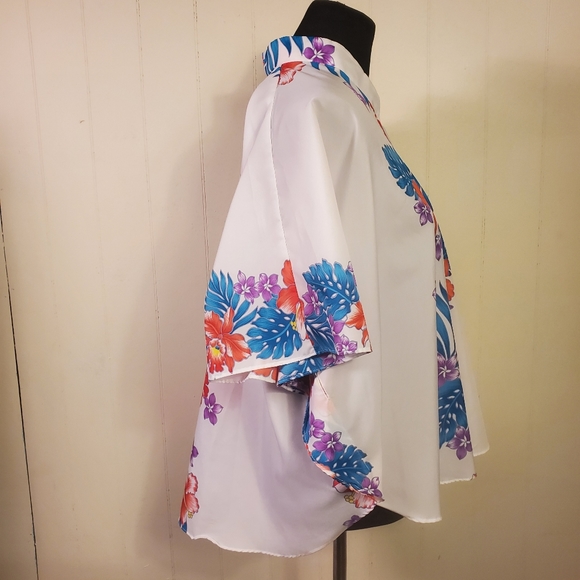 Vintage 80's Kalena of Hawaii Woman's Pullover Flutter Sleeve Top OS - Picture 6 of 7